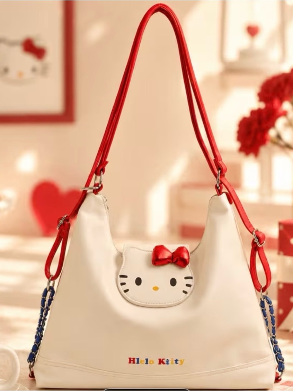 AUTHENTIC “Learn The Alphabet” HELLO KITTY! White/Red Purse